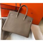 HERM Birkin 35cm Bag In Gris Tourterelle   GHW - Image 3