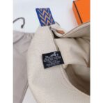 HERM Bride-a-Brac Large Case in Ecru Canvas with Blue Zigzag Motifs - Image 7