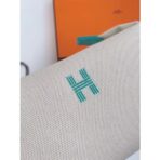 HERM Bride-a-Brac Large Case in Ecru Canvas with Green Zigzag Motifs - Image 6