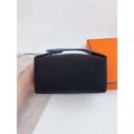 HERM Bride-a-Brac Large Case in Black Canvas with Zigzag Motifs - Image 2