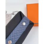 HERM Bride-a-Brac Large Case in Black Canvas with Zigzag Motifs - Image 4