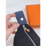 HERM Bride-a-Brac Large Case in Black Canvas with Zigzag Motifs - Image 5