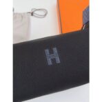 HERM Bride-a-Brac Large Case in Black Canvas with Zigzag Motifs - Image 8