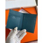 HERM MC Euclide Card Holder in Blue Colvert Shiny Alligator Leather - Image 2