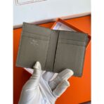 HERM MC Euclide Card Holder in Blue Glacier Shiny Alligator Leather - Image 2