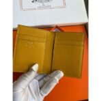 HERM MC Euclide Card Holder in Jaune Ambre Shiny Alligator Leather - Image 2