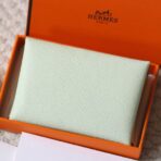 HERM Calvi Duo Verso Card Holder in Vert Fizz Mysore Goatskin