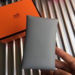 HERM Calvi Card Holder In Blue Lin - Image 6