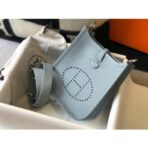 HERM Evelyne III TPM Bag In Blue Lin - Image 4