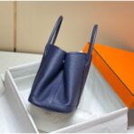 HERM Garden Party 30 Bag In Blue Saphir Taurillon - Image 3