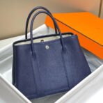 HERM Garden Party 30 Bag In Blue Saphir Taurillon