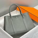 HERM Garden Party 30 Bag In Gris Meyer Taurillon