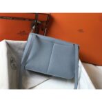 HERM Halzan 31cm Bag In Blue Lin - Image 7