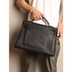 HERM Kelly 42 Maxi  Bag in Black - Image 3