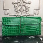HERM Jige Elan 29 Clutch In Bambou Embossed crocodile