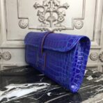 HERM Jige Elan 29 Clutch In Blue Electric Embossed crocodile - Image 3