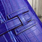 HERM Jige Elan 29 Clutch In Blue Electric Embossed crocodile - Image 5