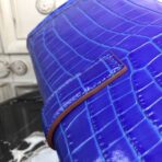 HERM Jige Elan 29 Clutch In Blue Electric Embossed crocodile - Image 6