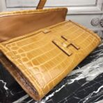 HERM Jige Elan 29 Clutch In Camarel Embossed crocodile - Image 7