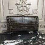 HERM Jige Elan 29 Clutch In Chocolate Embossed crocodile - Image 3