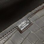 HERM Jige Elan 29 Clutch In Chocolate Embossed crocodile - Image 6