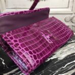 HERM Jige Elan 29 Clutch In Fuchsia Embossed crocodile - Image 7