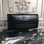 HERM Jige Elan 29 Clutch In Black Embossed crocodile - Image 3