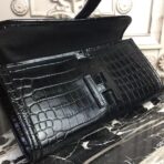 HERM Jige Elan 29 Clutch In Black Embossed crocodile - Image 6