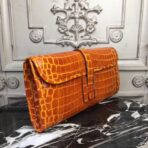 HERM Jige Elan 29 Clutch In Orange Embossed crocodile - Image 2