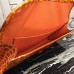 HERM Jige Elan 29 Clutch In Orange Embossed crocodile - Image 6