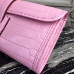 HERM Jige Elan 29 Clutch In Pink Embossed crocodile - Image 3