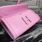 HERM Jige Elan 29 Clutch In Pink Embossed crocodile - Image 4