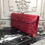 HERM Jige Elan 29 Clutch In Dark Red Embossed crocodile