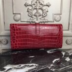 HERM Jige Elan 29 Clutch In Dark Red Embossed crocodile - Image 2