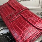 HERM Jige Elan 29 Clutch In Dark Red Embossed crocodile - Image 3