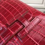 HERM Jige Elan 29 Clutch In Dark Red Embossed crocodile - Image 4