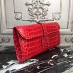 HERM Jige Elan 29 Clutch In Red Embossed crocodile - Image 2