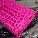 HERM Jige Elan 29 Clutch In Rose Red Embossed crocodile - Image 5