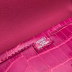 HERM Jige Elan 29 Clutch In Rose Red Embossed crocodile - Image 6