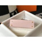 HERM Kelly Mini II Bag In Rose Dragee Embossed Crocodile - Image 7