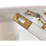 HERM Kelly Mini II Bag In Beton Embossed Crocodile - Image 5