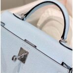 HERM Kelly Mini II Bag In Blue Brume   PHW - Image 6