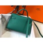 HERM Kelly Mini II Bag In Vert Vertigo   GHW - Image 2