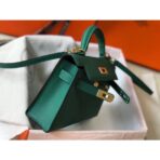 HERM Kelly Mini II Bag In Vert Vertigo   GHW - Image 3