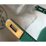 HERM Kelly Mini II Bag In Vert Vertigo   GHW - Image 5