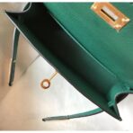 HERM Kelly Mini II Bag In Vert Vertigo   GHW - Image 8