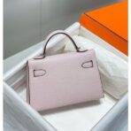 HERM Kelly Mini II Bag In Mauve Pale   PHW - Image 3
