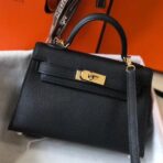 HERM Kelly Mini II Bag In Black   GHW