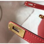 HERM Kelly Mini II Bag In Rouge Vif   GHW - Image 7