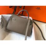 HERM Kelly Mini II Bag In Taupe Grey   GHW - Image 2